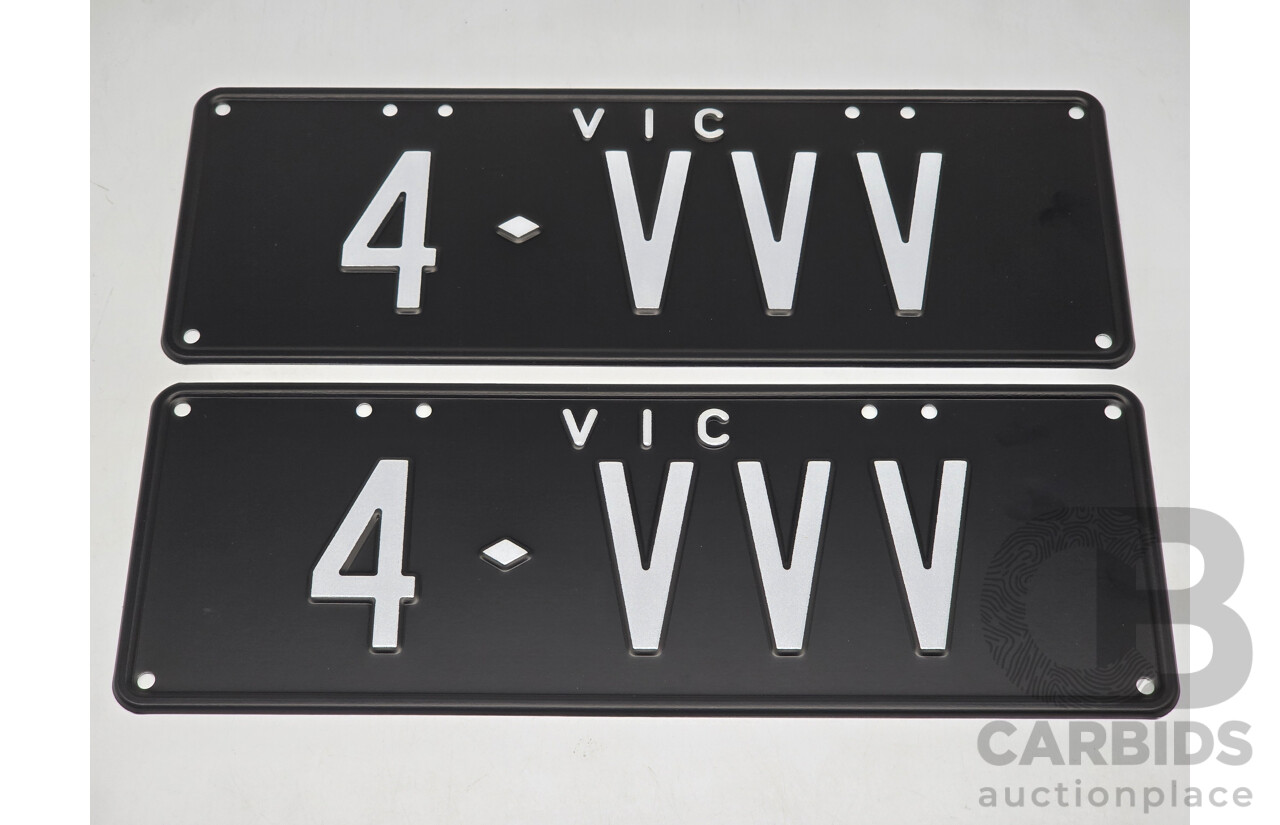 Victorian VIC Custom 4 - Digit Alpha/Numeric Number Plate 4.VVV