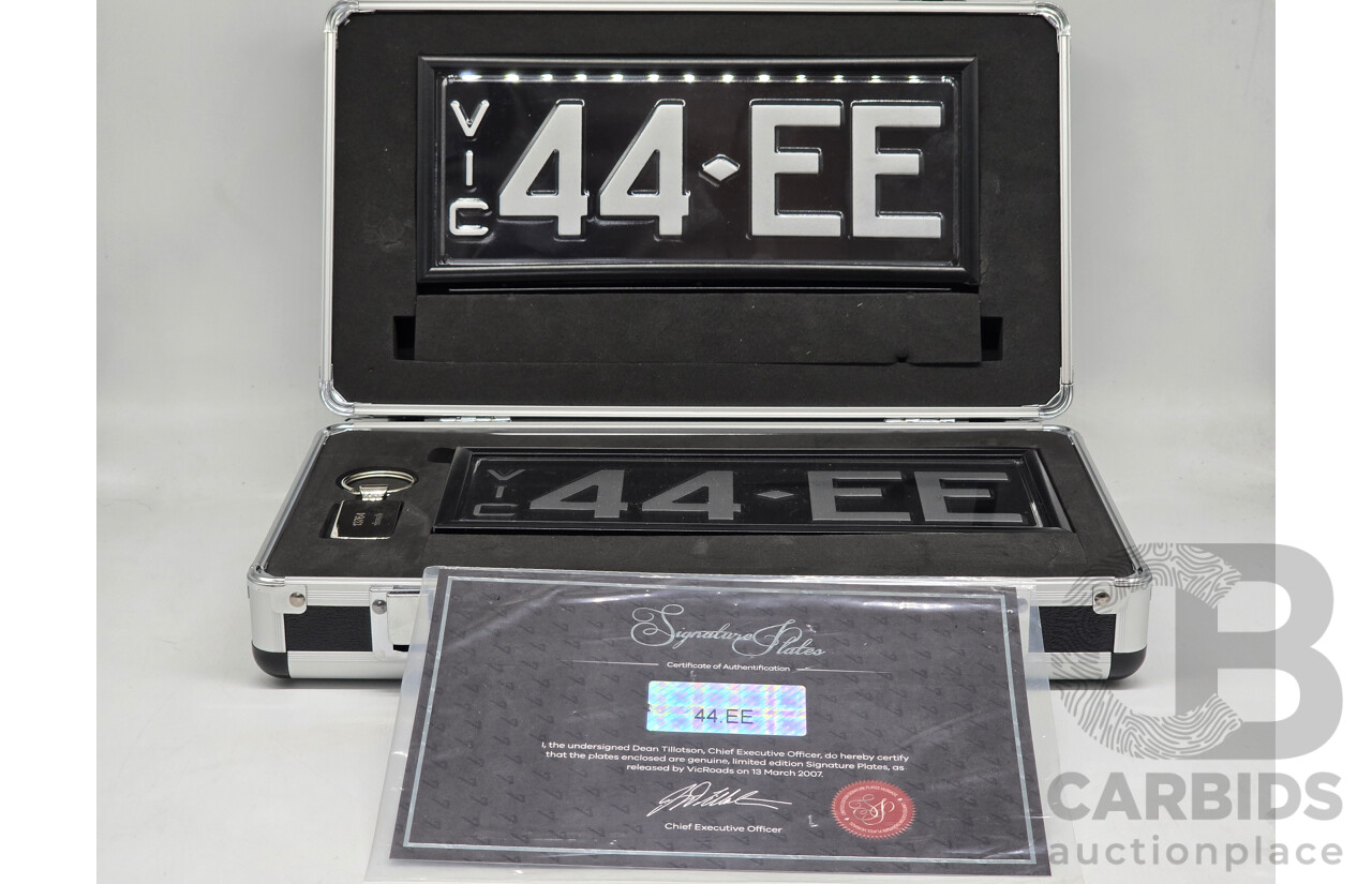 Victorian VIC Signature Plate - Number Plate 44.EE