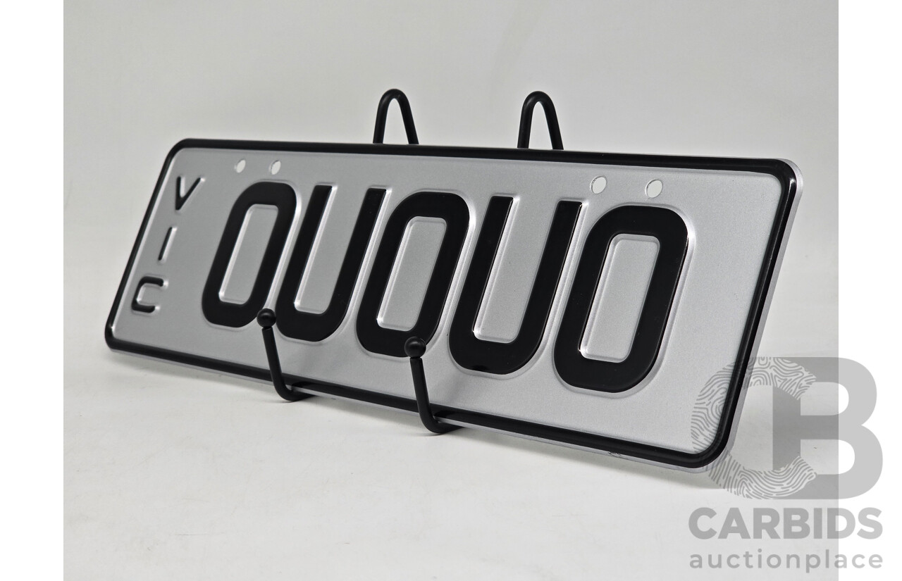 Victorian VIC Custom 5 - Character Alpha Number Plate - OUOUO