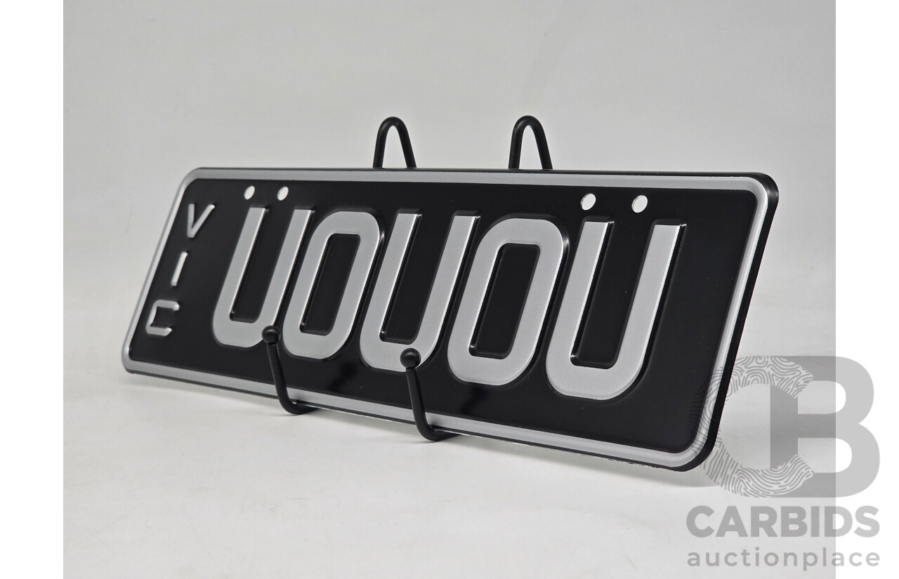 Victorian VIC Custom 5 - Character Alpha Number Plate - UOUOU