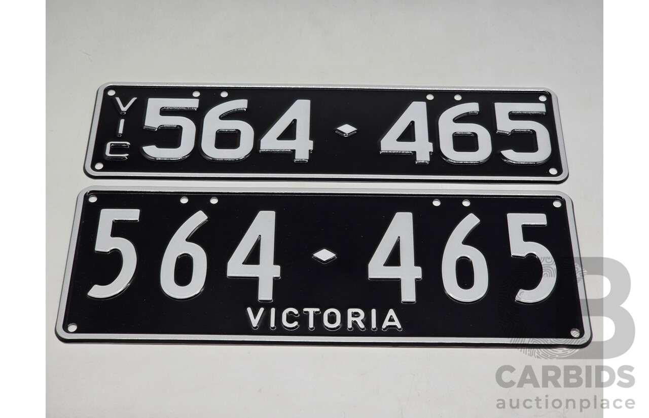 Victorian VIC Custom 6 - Digit Numerical Palindrome Number Plate - 564.465