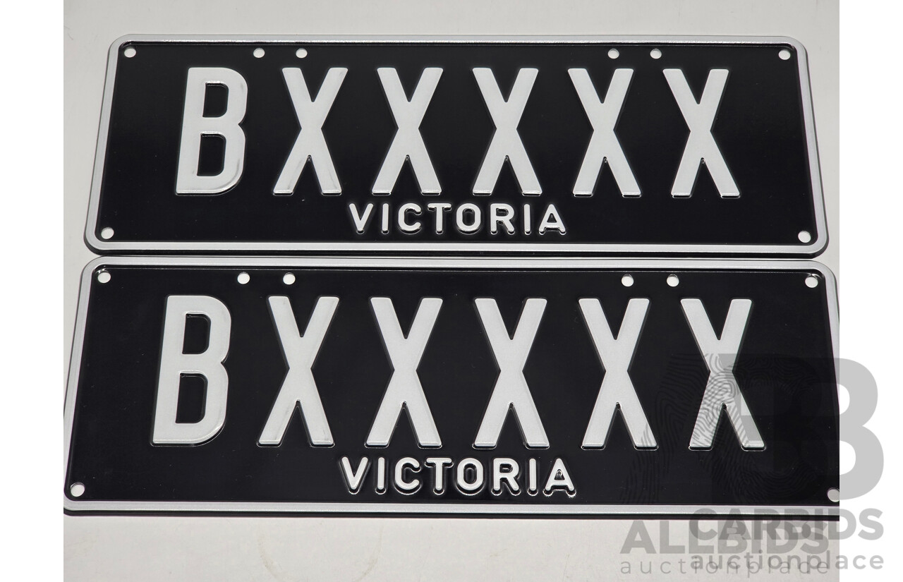 Victorian VIC Custom 6 Character Number Plate - BXXXXX