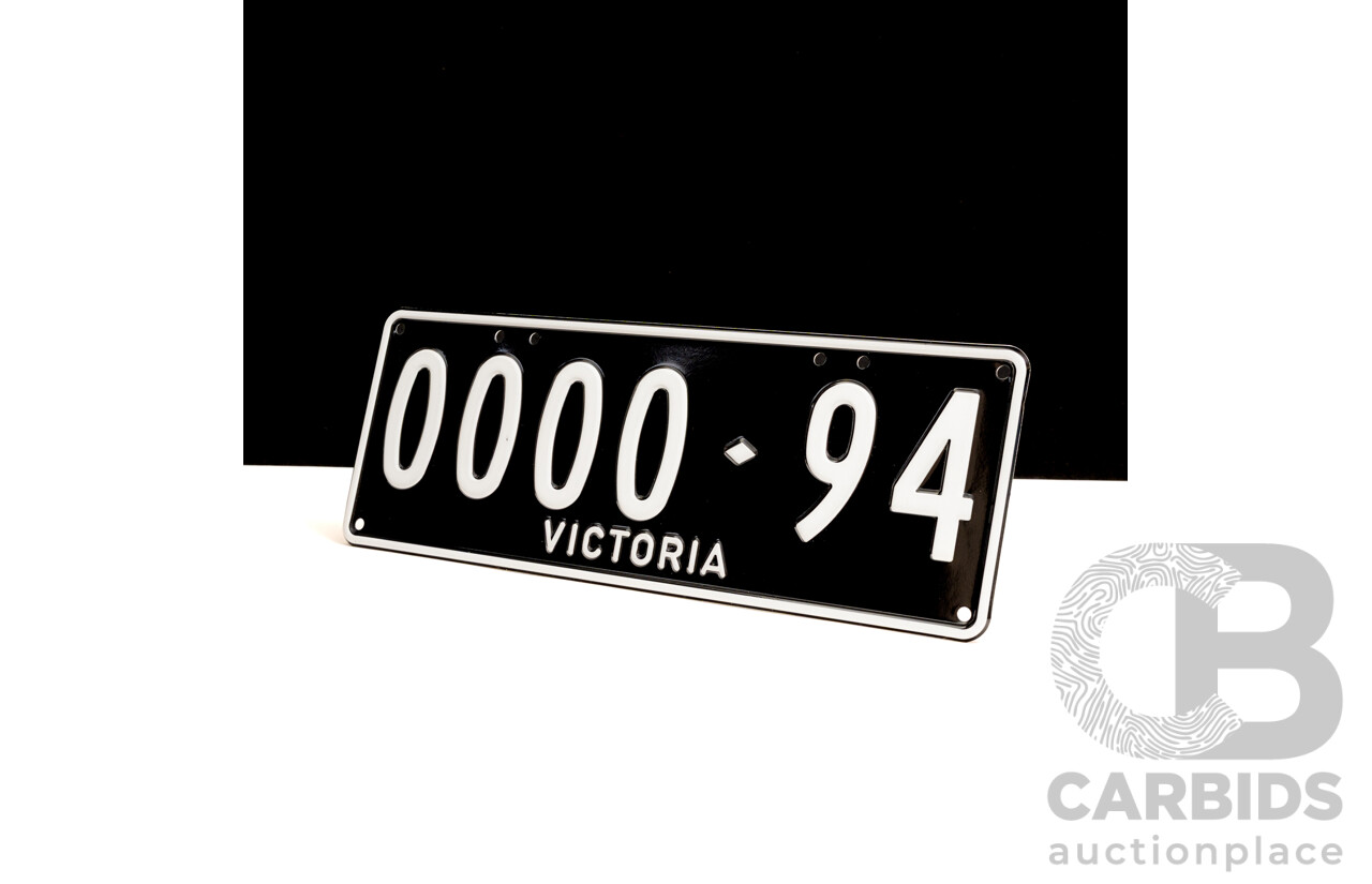 Victorian VIC Custom 6 - Digit Number Plate - 0000.94