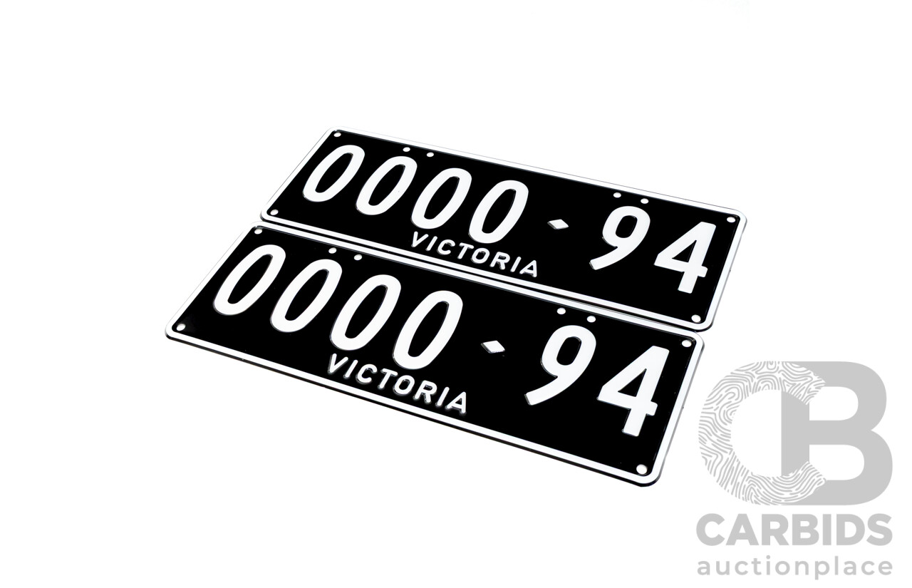 Victorian VIC Custom 6 - Digit Number Plate - 0000.94