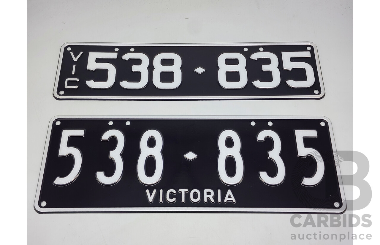 Victorian VIC 6 - Digit Custom Number Plate - 538.835