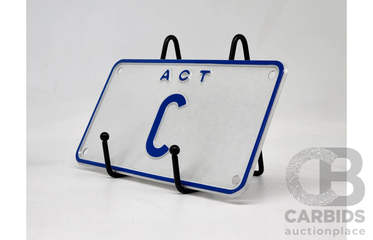 ACT Single Letter Motorbike Number Plate - C