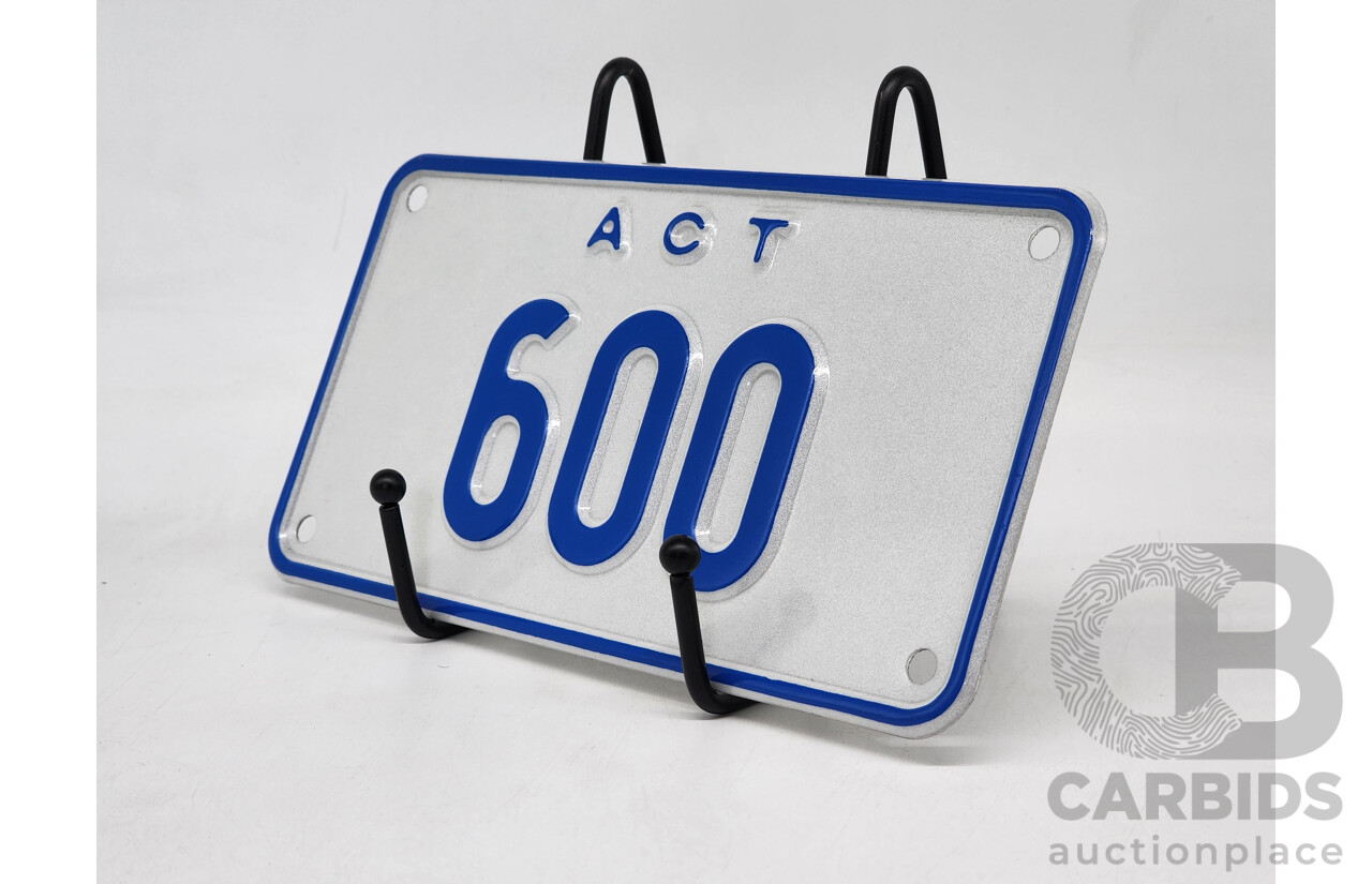 ACT Three Digit Motorbike Number Plate - 600