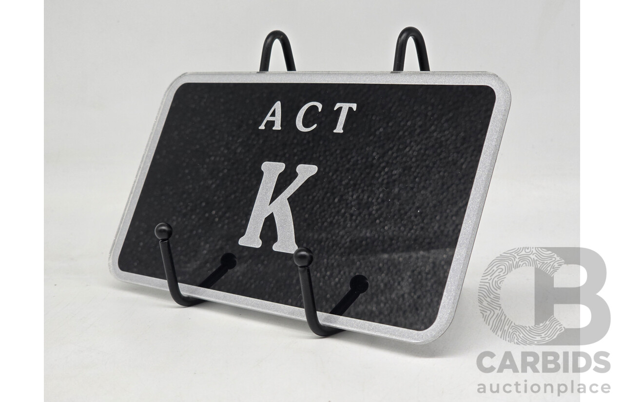 ACT Four Digit Numerical MOTORBIKE Number Plate - 1234