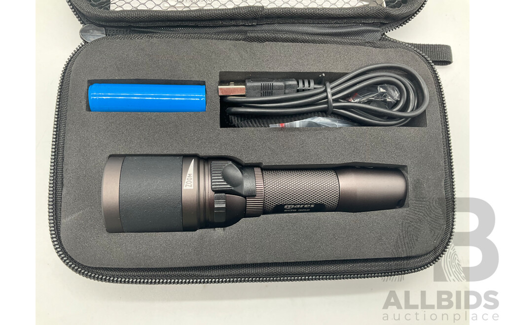 MARES (EOS 3RZ) Rechargeable Dive Torch, MARES (425616) Pure Instinct Argo Titanium Knife - Lot of 2 - Estimated Total ORP $160.00