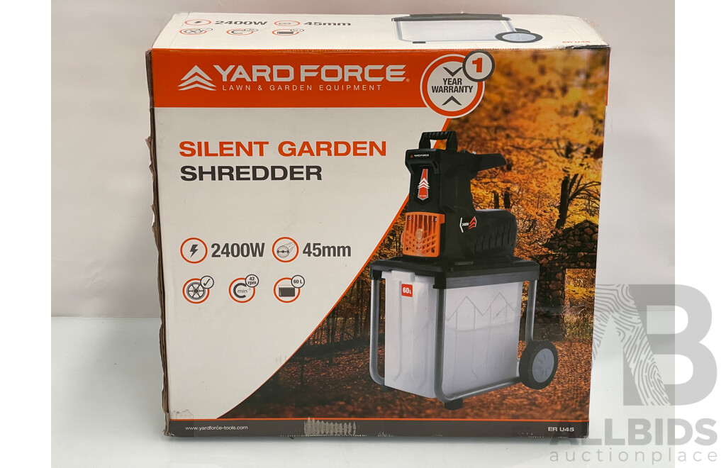 Yardforce Garden Shredder - Brand New