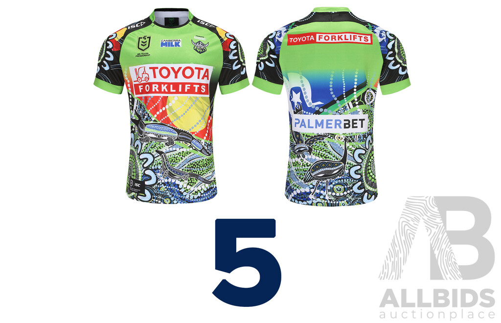 5. Jordan Rapana - Canberra Raiders 2023 Indigenous Jersey - Proceeds Towards Raiders Foundation