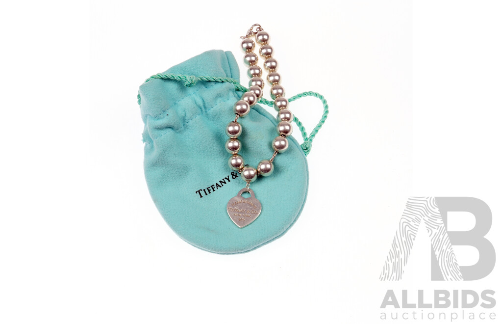 Authenticated Tiffany & Co Heart Tag Bracelet, 19cm, 15.83 Grams