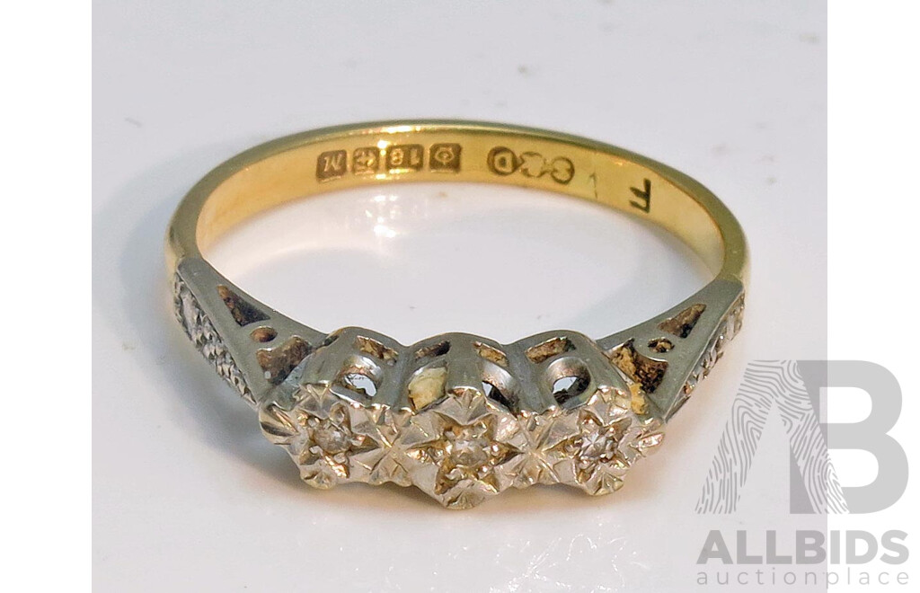 Vintage UK made Diamond Ring