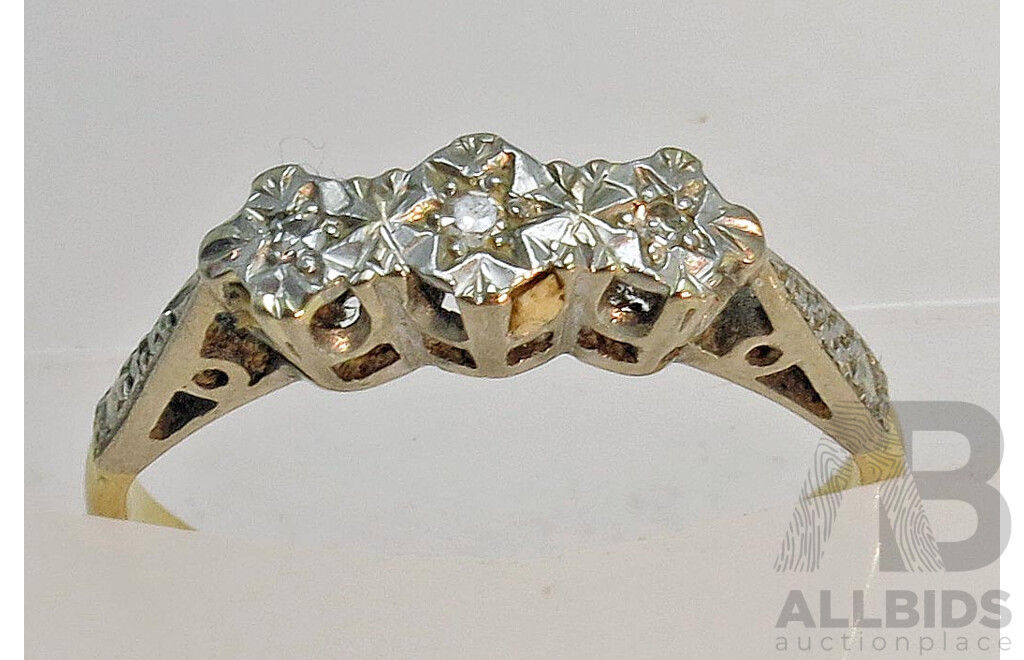 Vintage UK made Diamond Ring