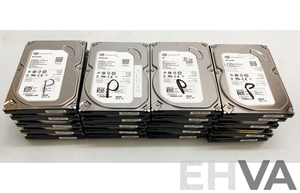 Seagate Barracuda 500GB SATA Hard Drives - Lot of 20