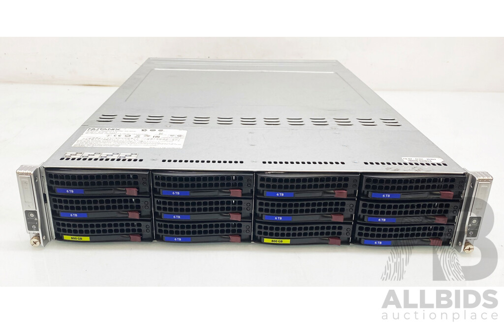 Nutanix (NX-6000) 2RU Dual-Node Server W/ 2x Intel Xeon (2630 V2) 2.6GHz-3.1GHz 6-Core CPU Nodes