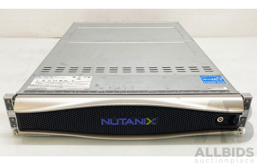 Nutanix (NXS2U4NS24G500) Multi-Node Server W/ 3x Dual Intel Xeon (E5-2650 V4) 2.20GHz-2.90GHz 12-Core CPU 256GB DDR4 Nodes