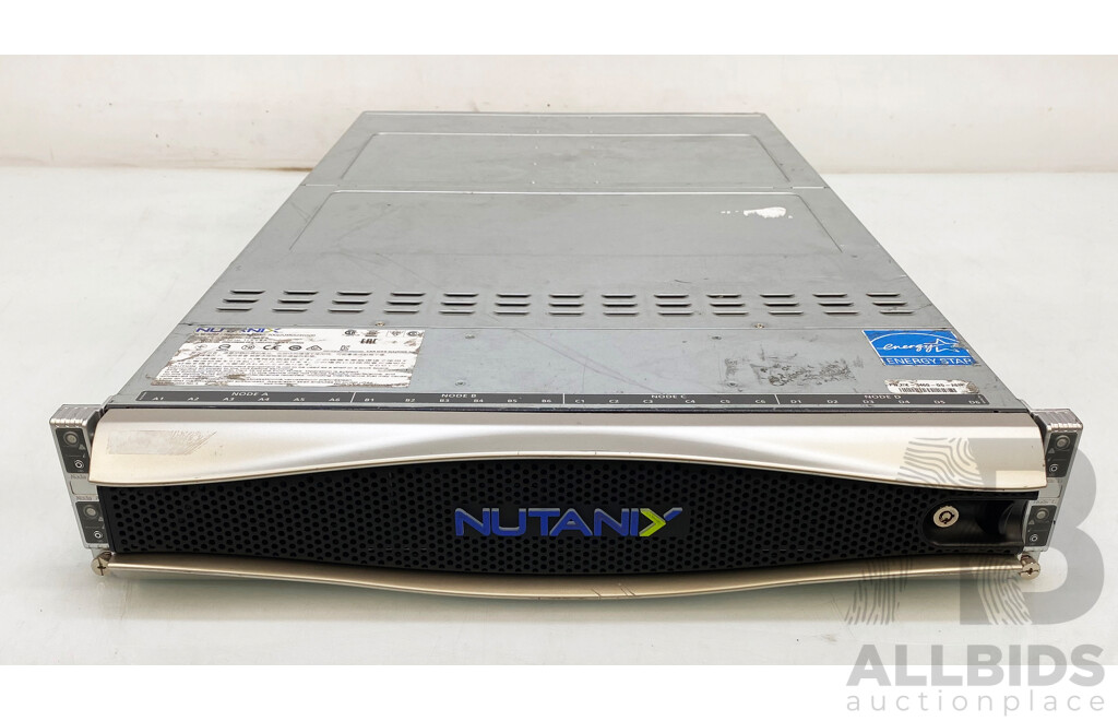 Nutanix (NXS2U4NS24G500) Multi-Node Server W/ 3x Dual Intel Xeon (E5-2680 V4) 2.40GHz-3.30GHz 14-Core CPU 256GB & 1x Intel Xeon (E5-2680 V4) 128GB DDR4 Nodes