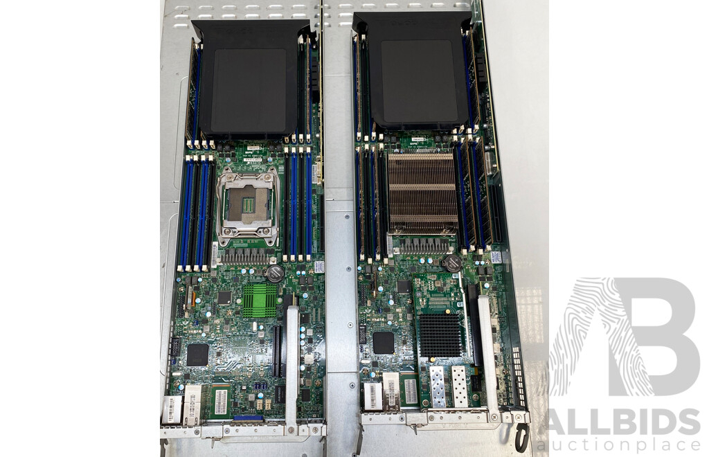 Nutanix (NXS2U4NS24G500) Multi-Node Server W/ 3x Dual Intel Xeon (E5-2680 V4) 2.40GHz-3.30GHz 14-Core CPU 256GB & 1x Intel Xeon (E5-2680 V4) 128GB DDR4 Nodes