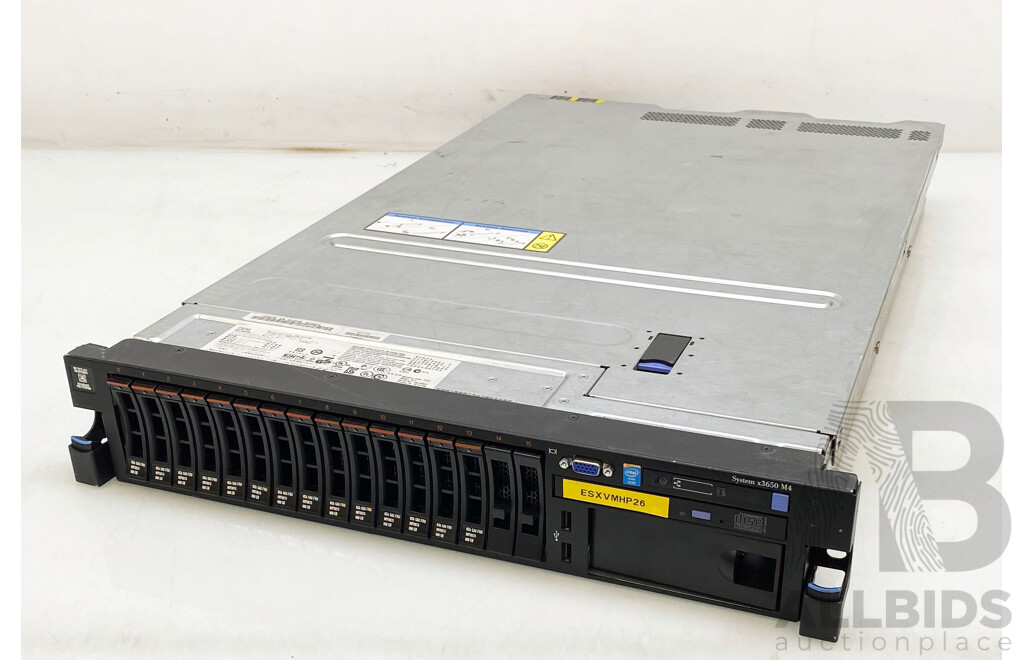 IBM System X3650 M4 Dual Intel Xeon (E5-2640) 2.50GHz-3.00GHz 6-Core CPU 2RU Server W/ 184GB DDR3