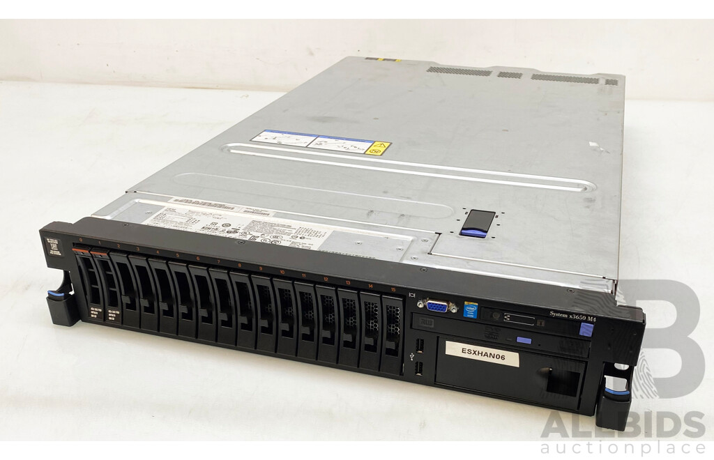 IBM System X3650 M4 Dual Intel Xeon (E5-2609) 2.40GHz 4-Core CPU 2RU Server W/ 128GB DDR3
