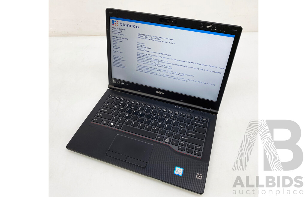 Fujitsu Lifebook E548 Intel Core I5 (8250U) 1.6GHz-3.4Ghz 4 Core 14-Inch Laptop