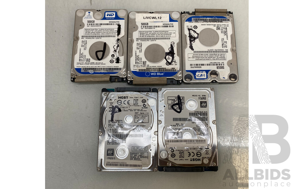 Assorted Lot of Hard Drives