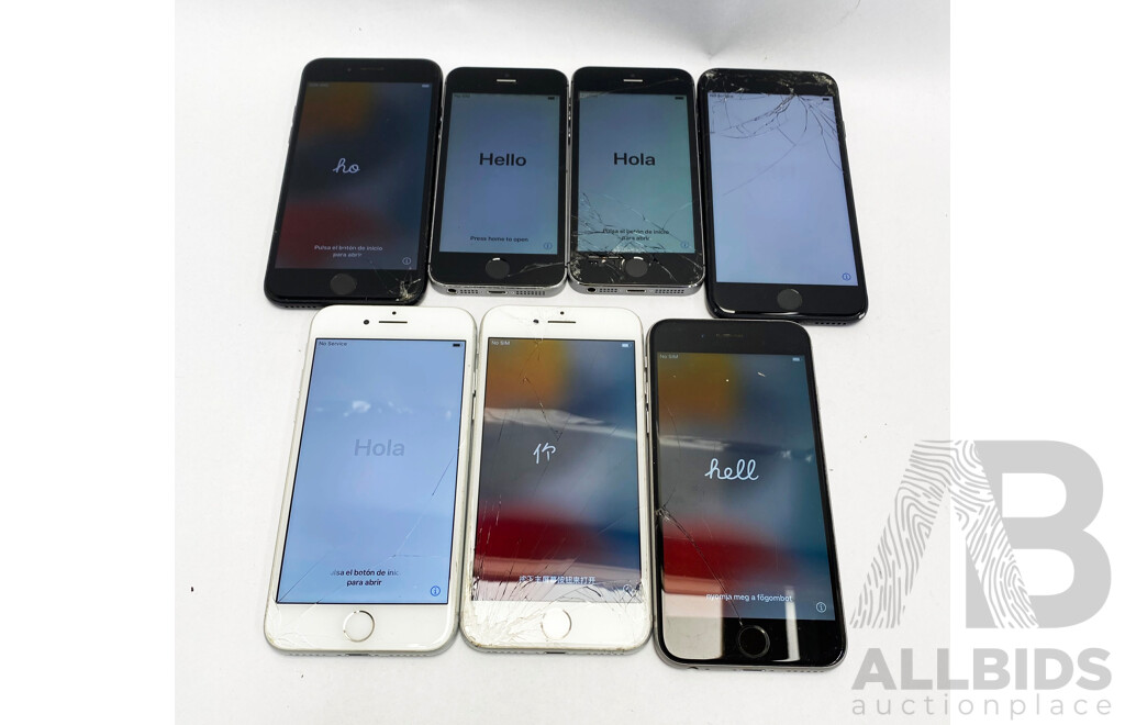 Assorted Lot of Iphones of Various Models