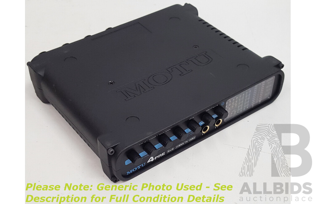 MOTU 4PRE 6-channel USB/FireWire Audio Interface with 4 x Mic Preamplifiers