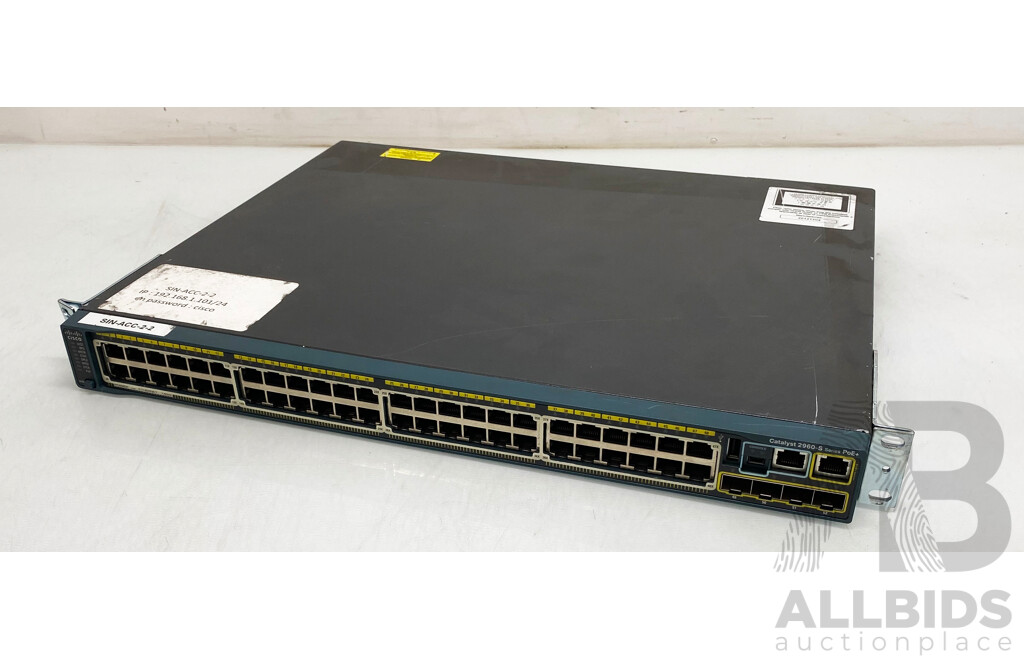 Cisco (WS-C2960S-48FPS-L) Catalyst 2960-S Series PoE+ 48-Port Gigabit Ethernet Switch