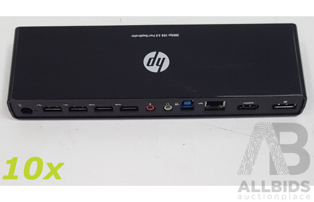 HP (3005pr) USB 3.0 Port Replicator - Lot of Ten
