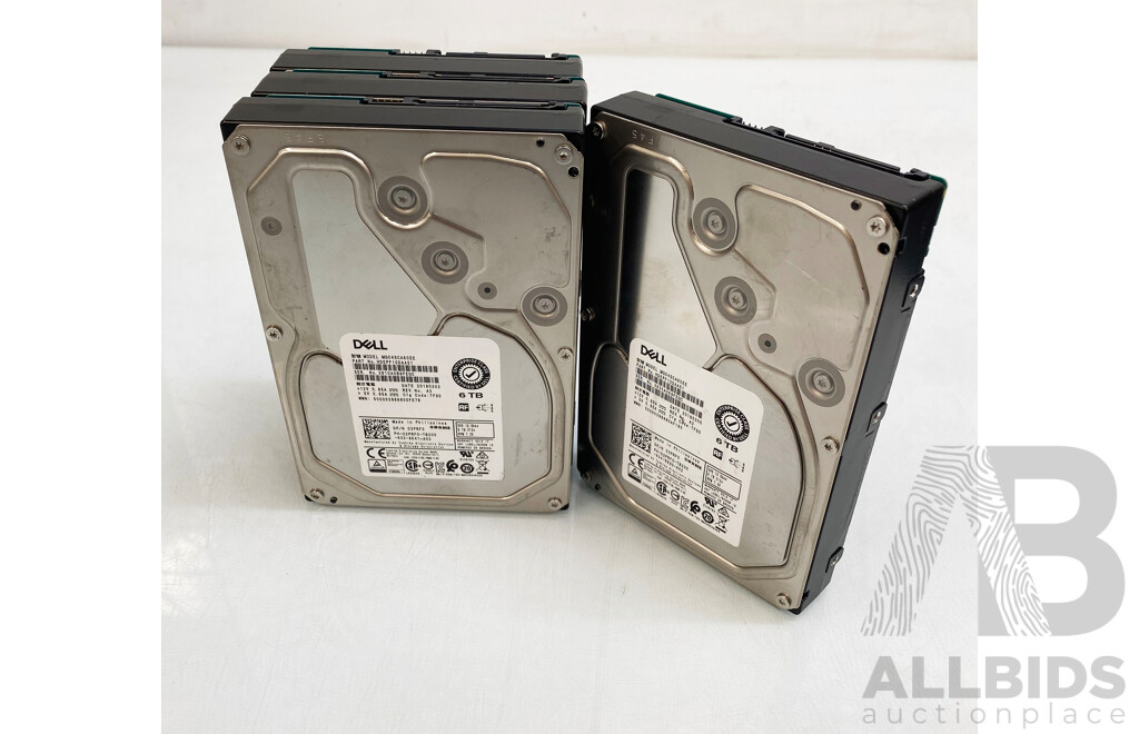 Dell (MG04SCA60EE) 6TB SAS 12Gbps 3.5-Inch Hard Drives - Lot of Four