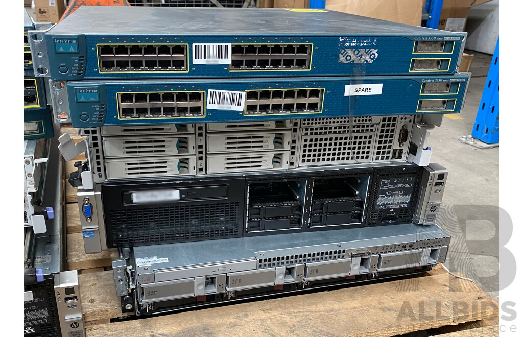 Pallet Lot of Servers & Switches (Cisco/HP)