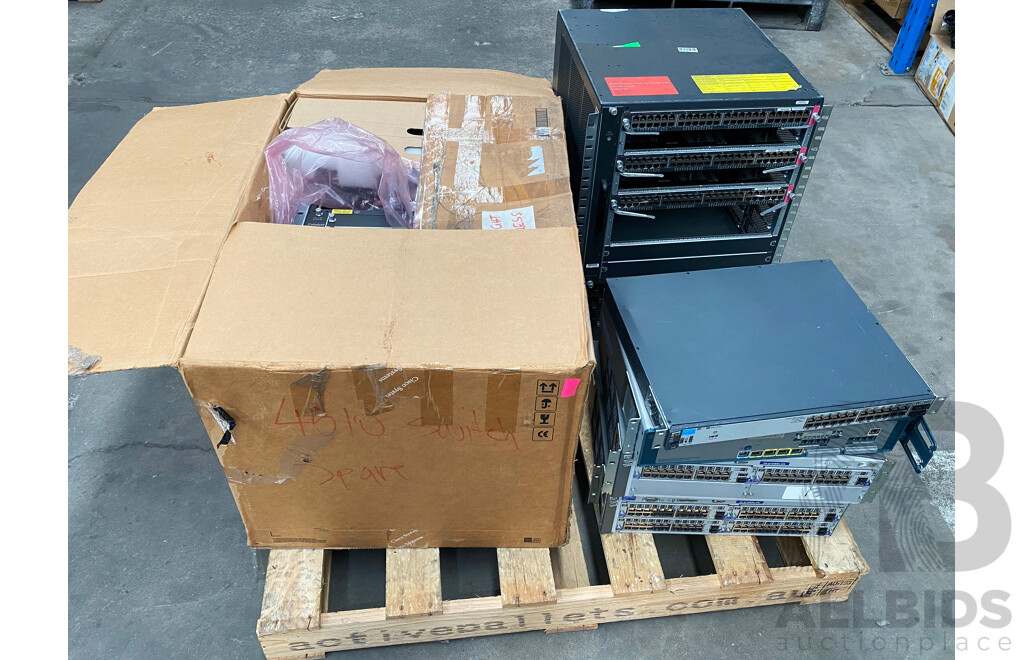 Pallet Lot of Assorted Networking Equipments (Cisco/HP)