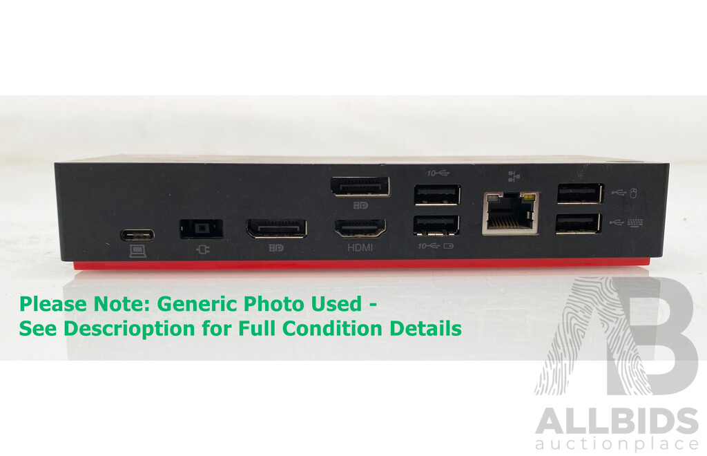 Lenovo (LDC-G2) ThinkPad USB-C Dock Gen2 w/ Power Supply & USB-C Cable