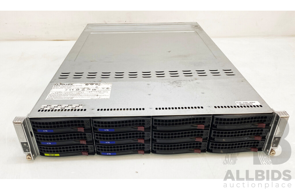 Nutanix (NX-6000) 2RU Dual-Node Server W/ 1x Intel Xeon (2630 V2) 2.6GHz-3.1GHz 6-Core CPU Node