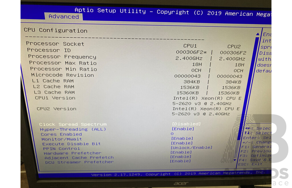 Nutanix (NXS2U2NL12G400) 2RU Dual-Node Server W/ 2x Dual Intel Xeon (2620 V3) 2.4GHz-3.2GHz 6-Core CPU 256GB DDR4 RAM Node