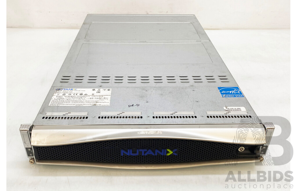 Nutanix (NXS2U2NL12G500) 2RU Dual-Node Server W/ 1x Dual Intel Xeon (2609 V4) 1.7GHz 8-Core CPU 128GB DDR4 RAM Node
