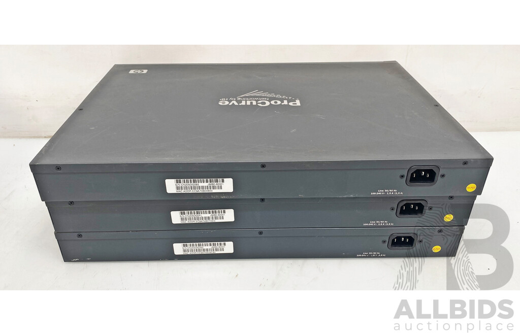 HP ProCurve (J9280A) 2510G-48 48-Port Gigabit Switch - Lot of Three