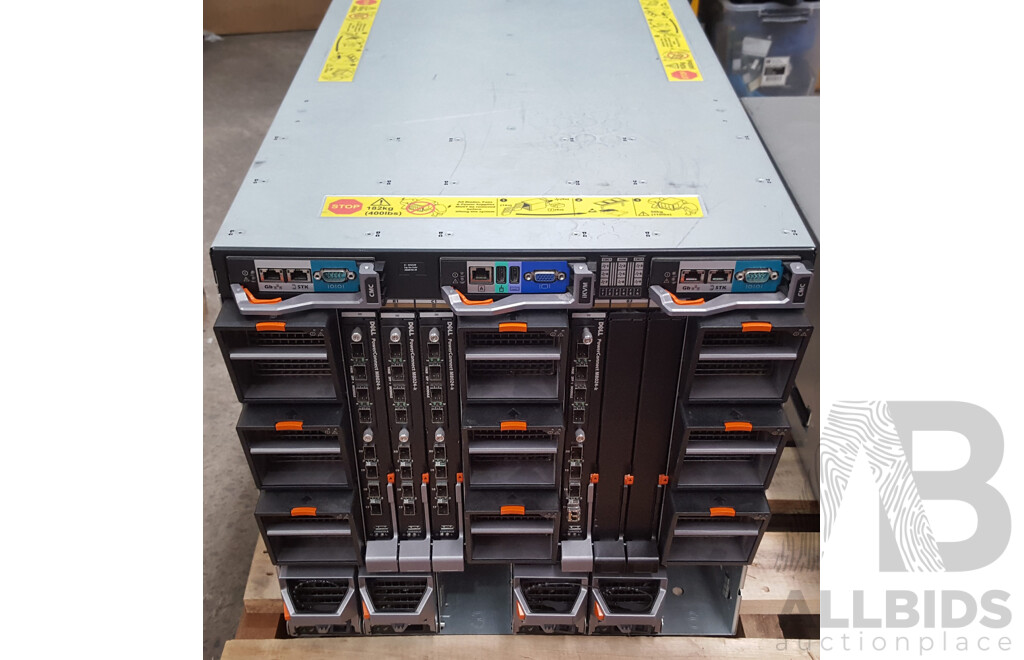 Dell PowerEdge M1000e Chassis w/ 6 x Assorted Dell Blade Servers