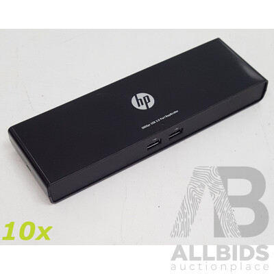 HP (3005pr) USB 3.0 Port Replicator - Lot of Ten