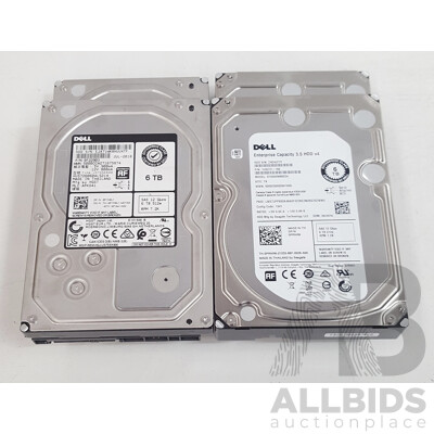 Dell 6TB SAS 12Gbps 3.5-Inch Hard Drives - Lot of Four