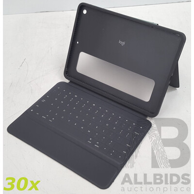 Logitech Rugged Folio Keyboard Case for iPad - Lot of 30