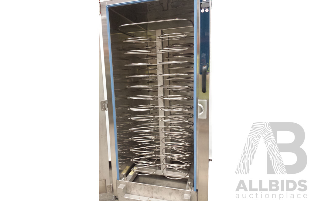 Alto-Shaam Mobile Roll-in Combimate Halo Heat Holding Cabinet with Mobile Stainless Steel Plate Cart