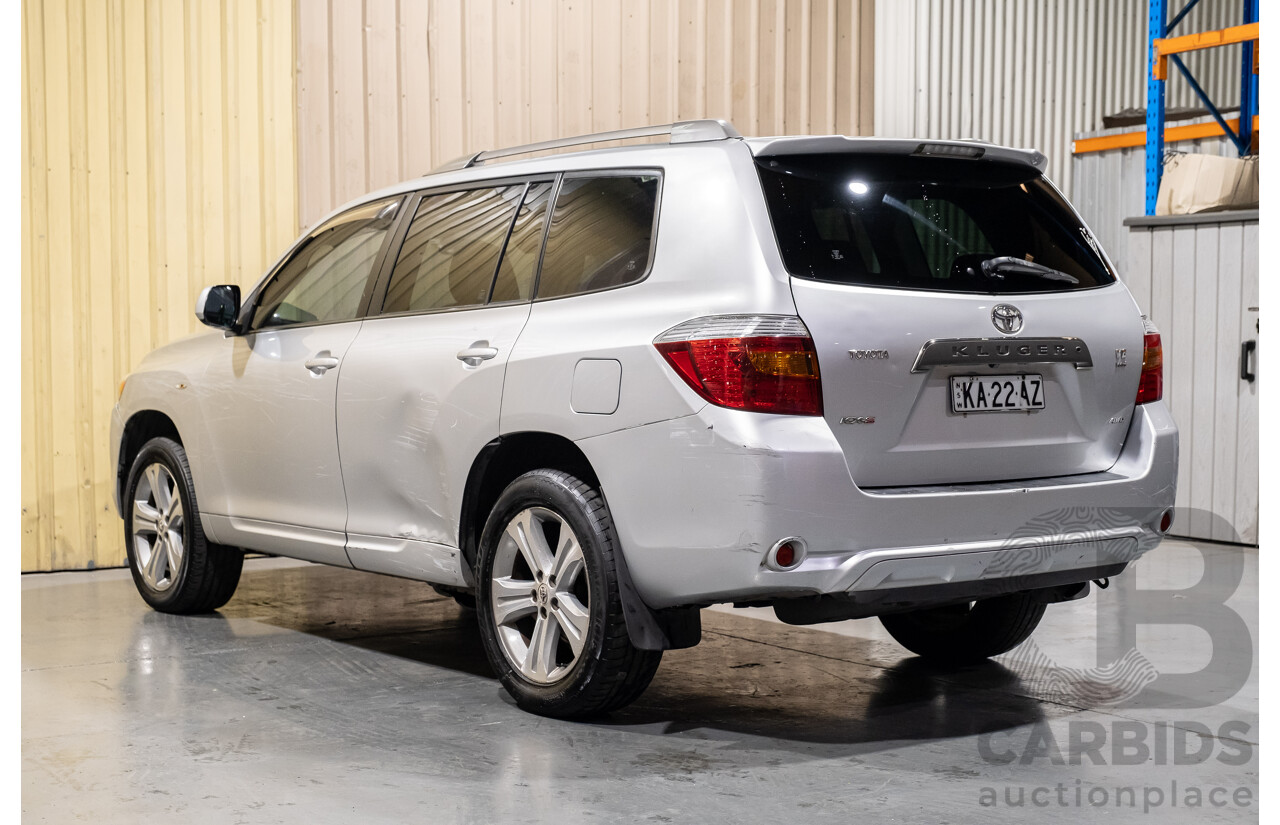 10/2008 Toyota Kluger KX-S (4x4) GSU45R 4d Wagon Silver 3.5L - 7 Seater