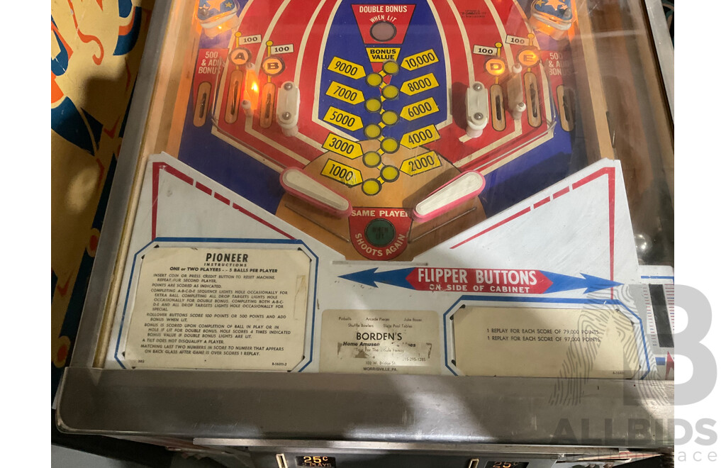 PIONEER (D. Gottlieb & Co) Pinball Machine