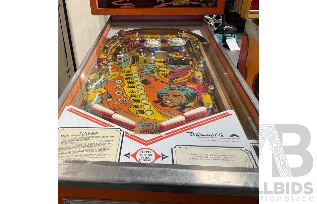 SINBAD (Gottlieb) Pinball Machine