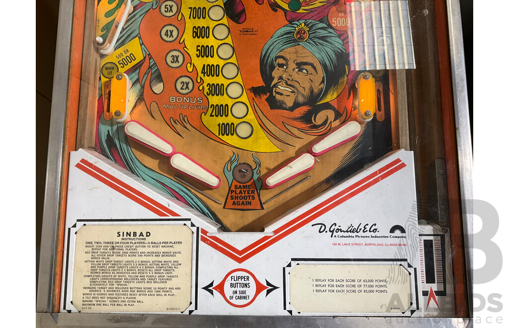 SINBAD (Gottlieb) Pinball Machine