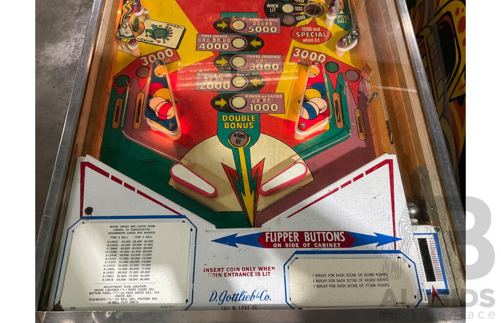 ROYAL FLUSH (D. Gottlieb & Co) Pinball Machine