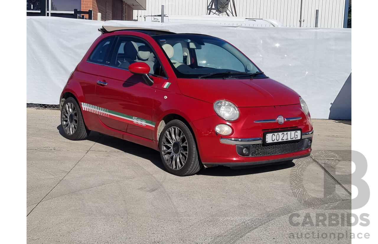 11/2012 Fiat 500 TWIN AIR  2d Convertible Red 0.9L